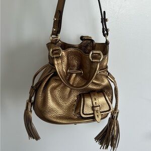 Gold Lancel Paris Flirt bucket bag Crossbody or Shoulder bag